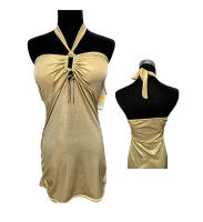 VESTIDO COLOR CHAMPAGNE MARCA GENERICA - details 0