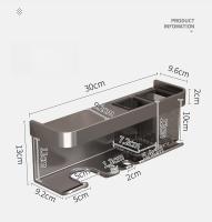 Estante De Pared Para Baño De Aluminio Aviación Organizador De Hogar Accesorios Y Suministros Para Secador De Pelo Soporte Cráneo Montado En La Pared - details 0