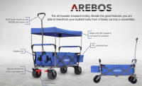 AREBOS Carro de Mano con Techo Plegable y Bolsa XXL | Ruedas Giratorias de 360° - details 32