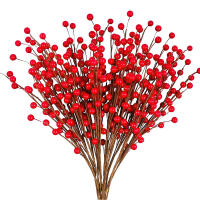Bouquet De Bayas Rojas Artificiales 33cm Adorno Navideño Para Decoración De Hogar Árbol De Navidad Accesorio De Año Nuevo 2024 - details 0