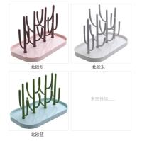Nueva Estructura De Secado Para Botellas De Bebé En Colores Azul Y Rosa Rack De Almacenamiento Para Limpieza Y Secado De Botellas Infantiles - details 3