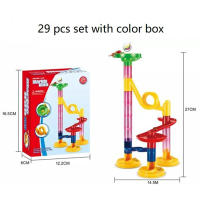 Juguete Educativo DIY De Construcción De Bloques 29pcs Camino De Mariposa Con Carril Tubular Para Niños Juego De Rol De Bolas De Plástico - details 1