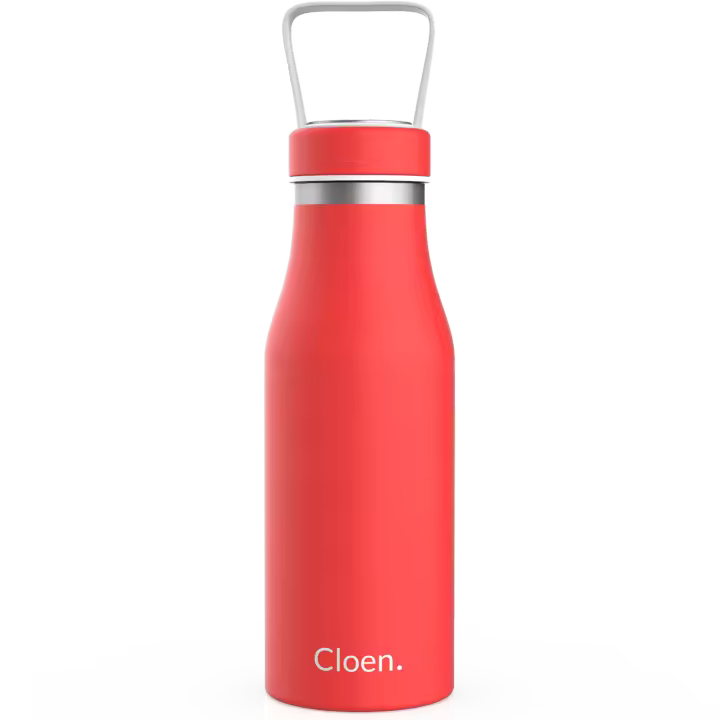Botella Triple Capa 500ml coral Cloen. Acero Inoxidable. 24 horas de frio y 12 horas de calor. - 1