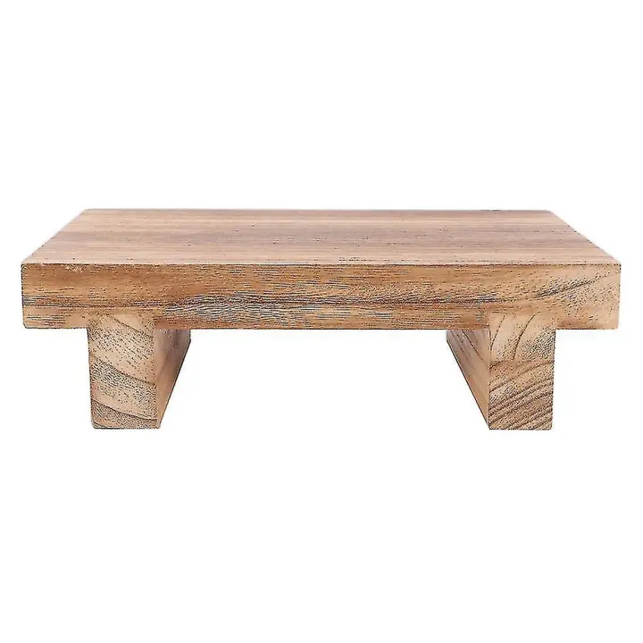 Taburete de paso de madera para adultos, taburete de cama para camas altas, cocina, baño, armario, gran paso de madera S - 1