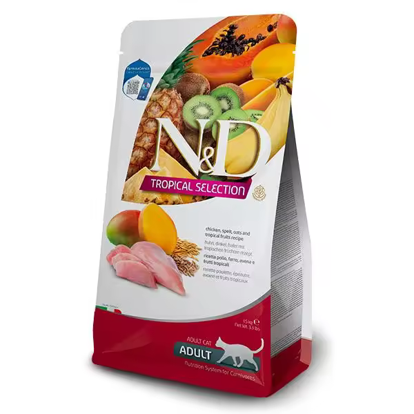 FARMINA N&D CAT TROPICAL SELECTION POLLO 10KG / Alimento completo para gatos adultos - 1