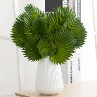 Abanico De Palma Grande Con Fibras De Lluvia De Tortuga Y Hojas Tropicales Artificiales Decoración Para Hogar Y Jardín Accesorios De Fiesta DIY Para Bodas Y Navidad - details 0