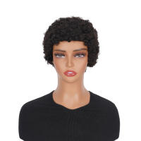 Pelucas De Encaje Completo Pixie Corta Rizado Suave Para Mujeres Peluca De Cabello Humano Brasileño Remy Textura Sassy Curl Tamaño Promedio - details 2