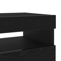 Mueble de TV vidaXL con luces LED Negro y Roble 100x35x40 cm de Madera - details 5