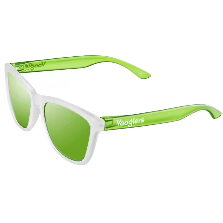 VOOGLERS - POLARIZED UNIQUE Porto Rotondo Sea Gafas Para Hombre y Mujer Unisex, Sol, Polarizadas, UV400, Cristales Lentes de Espejo, Moda / Verano, Montura Verde / Transparente Mate - 1