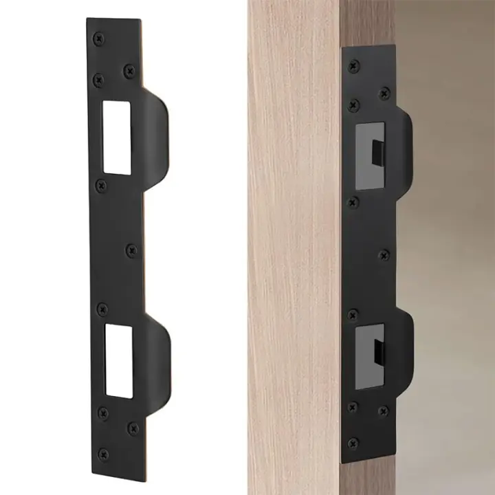 Placa de pestillo de Metal resistente, refuerzo de doble orificio, placa de pestillo reforzada, placa de pestillo de seguridad para puertas interiores exteriores, 1 Uds. - 1