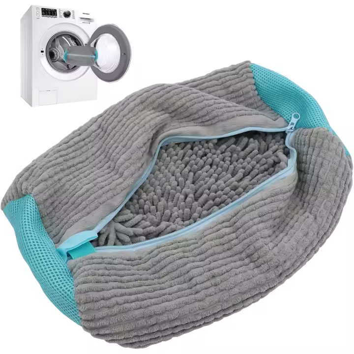 ER Bolsa de limpiezas para zapatillas - Bolsa para Zapatos con Cremallera para Lavadora, protector de Zapatos y Ropa, Kit de limpieza perfecto para zapatillas (gris, 1 Pieza) - 1