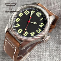 Reloj De Pulsera Automático Tandorio Vintage 20Bar 39mm NH35A Para Hombres Con Bisel Fluted Y Corona Ajustable Luminoso Vidrio De Zafiro Correa De Cuero Resistente Al Agua - details 3