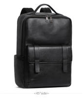 Mochila Para Hombre De Cuero Genuino Grande Capacidad Con Bolsillo Para Portátil De 15.6 Pulgadas Diseño Moda Múltiples Bolsillos Bolsa Escolar - details 16