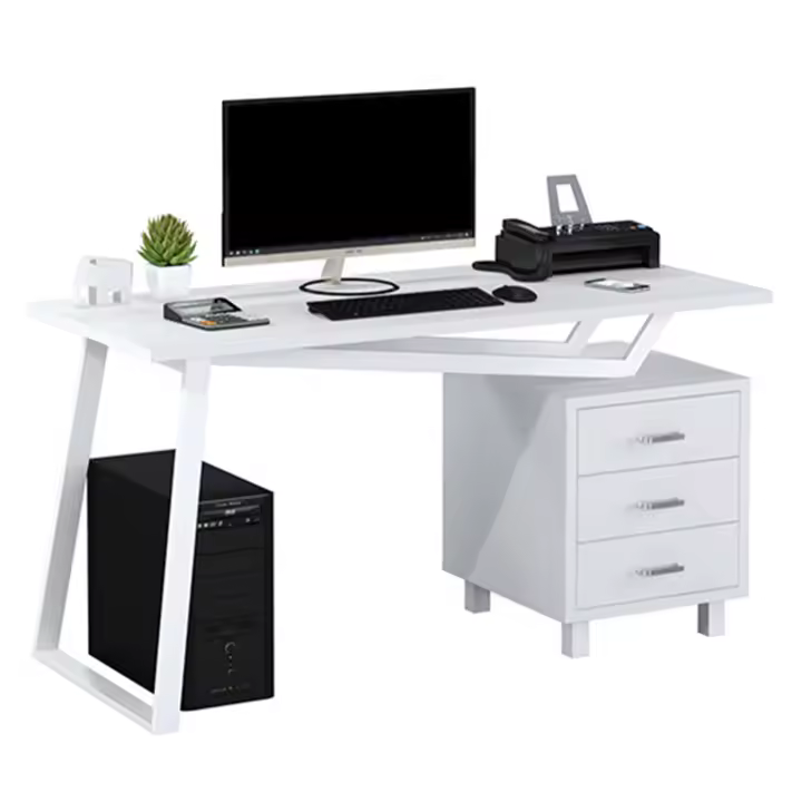 Mod. Mesa de Orden móvil de escritorio Blanco elegant with Gones para Sala de Oficina - 1
