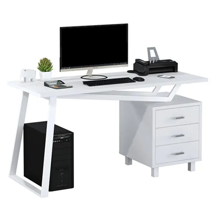 Mod. Mesa de Orden móvil de escritorio Blanco elegant with Gones para Sala de Oficina - 1