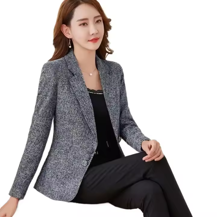 Chaqueta De Negocios Para Mujer Estilo Lady Oficina Elegante Y Ajustada Cierres Únicos Blazer Formal Para Todas Las Estaciones - 1