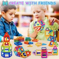 Juego De Construcción Magnético Para Niños Grande Tamaño Bloques Magnéticos De Diseñador Juguetes Educativos Montessori Regalos Para Niños De 3-6 Años - details 8