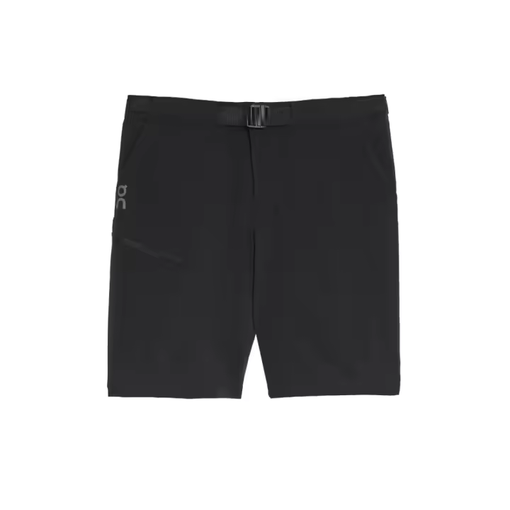 Pantalones Cortos Negros On Running Trek Short Black con Multibolsillos - 1