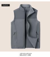 Chalecos De Hombre Casual Invierno Con Forro De Poliéster Cálidos Chalecos Sin Mangas Moda Abrigo Corto Para Uso Diario - details 12