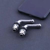 4pcs Valvulas De Neumáticos Metálicas Cromadas 90 Grados En Tubo Accesorios De Coche Largo En Forma De L Para Automóviles - details 3