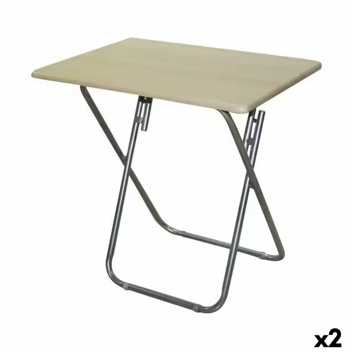 Mesa Auxiliar Plegable Confortime Madera 75 x 52 x 73 cm (2 Unidades) - 1