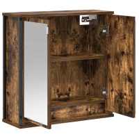 vidaXL Mueble de baño de pared con espejo roble ahumado 60x21x60 cm - details 2