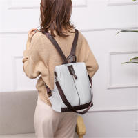 Mochila De Cuero Vintage Para Mujer 3 En 1 Antirrobo Capaz Para Niñas Adolescentes Bolsa Escolar De Viaje Mochila Feminina - details 15