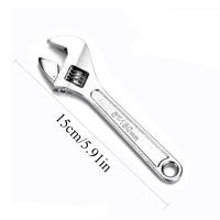 Llave Ajustable De 6 Pulgadas Con Gran Apertura Y Mango Largo Herramienta De Reparación Manual Universal De Acero De Carbono Para Trabajo Mecánico - details 1