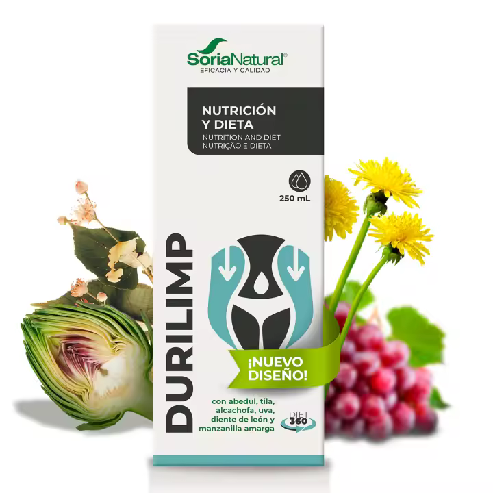 Durilimp Soria Natural - Limpieza Interna - Promueve Salud Digestiva - Detox Natural - Diente de León - Alcachofa - Manzanilla Amarga - Abedul - Equilibrio Digestivo - 250ml - 1