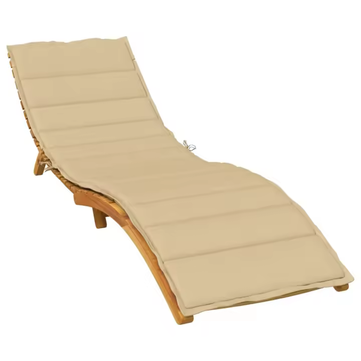 vidaXL Cojín para tumbona tela beige melange 200x50x4 cm - 1