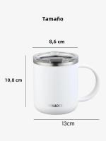 Taza De Acero Inoxidable 304 Con Doble Capa Antideslizante Para Agua Leche Jugo Taza De Café Con Tapa Estilo Simple Regalo Para Oficina Y Hogar - details 2