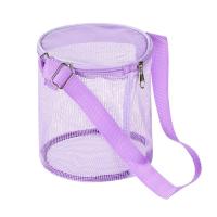 Bolsa De Playa Malla Para Niños Organizador De Juguetes Con Cremallera Y Correa Ajustable Bolsa De Almacenamiento Redonda Para Niños Recolección De Conchas - details 3
