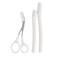 Karsyngirl Trimmer De Cejas Para Mujer Epilador Facial Raspador De Cabello De Cejas Acero Inoxidable Herramientas De Belleza 2/3 Piezas - details 1