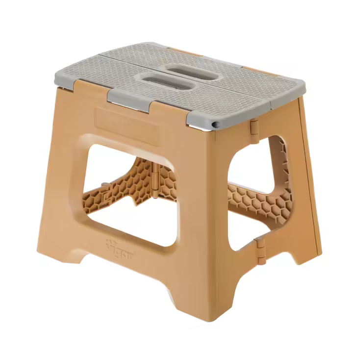 VIGAR® - Taburete Compacto Plegable - 27 Cm de Altura Resistente y Duradero - Taburete Plegable Portátil Fácil de Transportar - Ideal para Espacios Pequeños - Taburete Versátil y Antideslizante - Soporta Hasta 150 Kg muy Seguro - Asiento Plegable Portátil - 1
