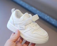 Nuevos Zapatos De Niños Pequeños En Blanco Tenis Deportivos Antideslizantes Suela Suave Primavera Otoño Casual Unisex PU Cuero Transpirable Talla Verdadera - details 12