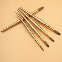 Cepillo De Uñas De Acrílico Kolinsky Con Mango Dorado Herramientas De Extensión De Uñas UV Gel Tamaño 8-22 Para Principiantes - details 5