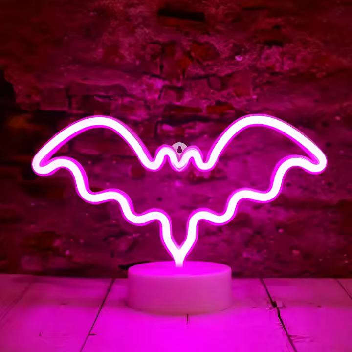 Lámpara De Mesa Decorativa LED Neón Batalla USB O Batería Para Ambiente De Halloween Decoración Para Dormitorio Y Juego Decorativa Luz De Mesa Regalo - 1