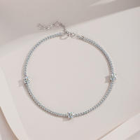Pulsera De Plata Esterlina 925 Con Moissanita De 1.5 Carrats Decoración Casual De Lujo Para Dama Diseño De Alta Gama - details 0