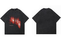 Camiseta Hip Hop Streetwear Para Hombre 2024 Talla Oversize Lost Shadow Vintage Gráfico Camiseta Negra Tejida En Algodón Tops Unisex - details 3