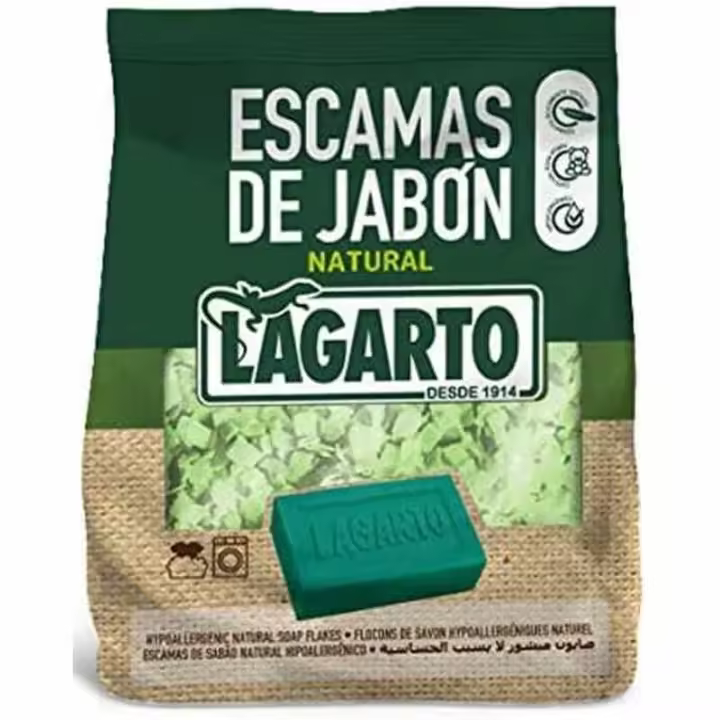 LAGARTO escamas de jabon natural verde. Bolsa de 400gr - 1