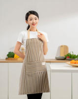 Delantal De Lino Estampado Japonés Sin Mangas Con Ajuste En El Cuello Para Cocina Jardín Uso Doméstico Resistente Al Desgaste - details 9