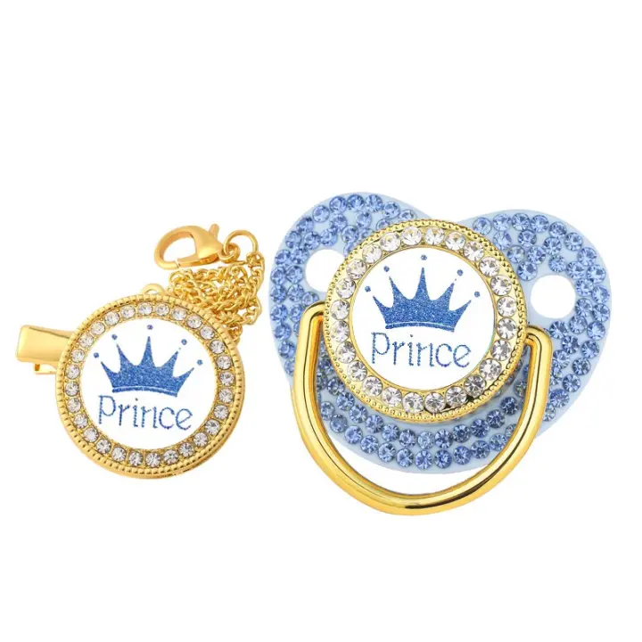 Cadena De Chupete Crown Para Bebés Recién Nacidos Clip De Silicona Libre De BPA Accesorio De Dorsal Para Niños Recién Nacidos Y Bebés Menores De 24 Meses Regalo Para Baño De Olla - 1