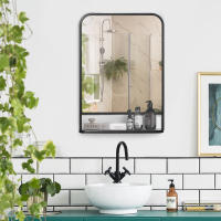 HOMCOM Espejo de Cuerpo Entero Moderno 163x53,5 cm Espejo de Pared Grande de Madera Colgar Vertical u Horizontal Decorativo para Salón Dormitorio Cocina Natural - details 1