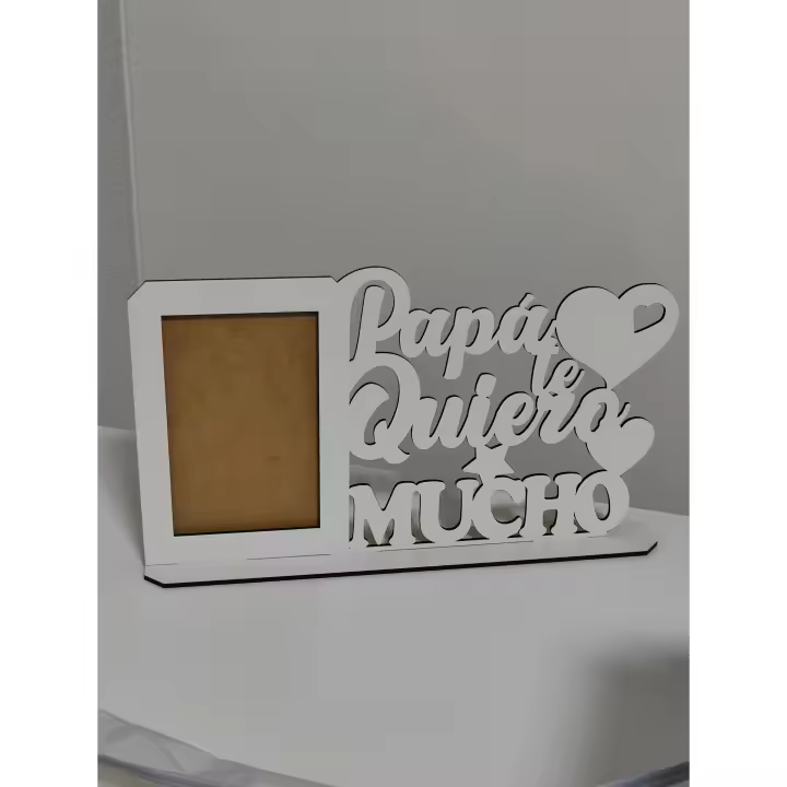 Burningwood Marco de Fotos Personalizado - Regalo Día del Padre - Marco de Madera - Regalos Hombre - Portafotos Papá - 1