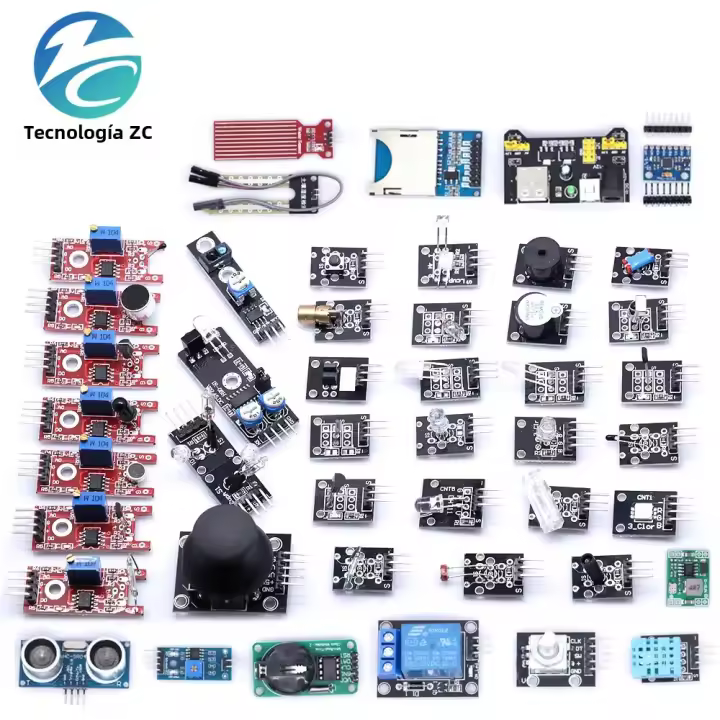 Kit De Inicio Con 45 En 1 Sensores Para Arduino Mejorado Sobre Kit De 37 En 1 Para UNO R3 MEGA2560 Regulador De Voltaje Con Alta Densidad De Sensores - 1