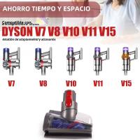 Cabeza De Cepillo Motorizada Mini Para Aspiradora Dyson V7 V8 V10 V11 V15 Herramienta De Limpieza De Pelo De Mascotas Para Escaleras Alfombradas Cojines De Sofá - details 0
