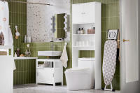 SoBuy Estante de Baño para Colocar sobre el Inodoro Armario para Baño Alto Estanterías de baño BZR165-W ES - details 0