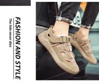 Zapatos De Cuero Para Hombre Verano Senderismo Al Aire Libre Transpirables Antideslizantes Resistentes Al Desgaste Con Malla Suaves Y Cómodos Sandalias Casuales Con Hebilla De Cierre - details 3