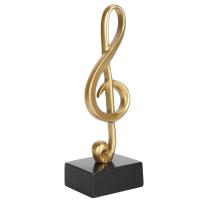 Estatua De Nota Musical De Resina Sintética Dorada Decoración De Simbología Musical Para Estudio Y Oficina Moderno Estilo - details 6