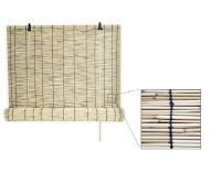 Estor enrollable efecto bambú,Persiana enrollable de Junco,Cortinas Opacas Transpirables Persiana Enrollable Para Ventanas,adecuadas para interiores y exteriores,variedad de medidas. - details 0